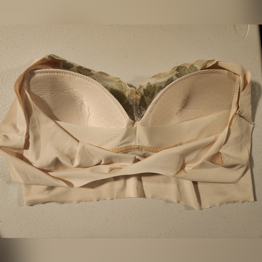 Senobra Nude and Green Leaf Bra - Picture 6 of 7